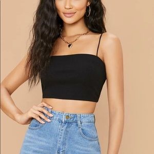 Shein Ribbed Cropped Cami Top